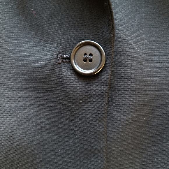 Theory 100% Wool Single Breasted Blazer Contrast Cuffs Size 10 Black Parisian - Picture 5 of 13